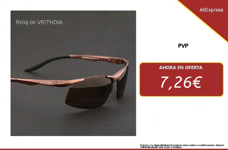 «Protege tus ojos del sol con estilo y a un precio imbatible, ¡consigue tus gafas de sol deportivas de aluminio y polarizadas por solo 7,26€ en Aliexpress! 🔥🏃‍♂️😎»