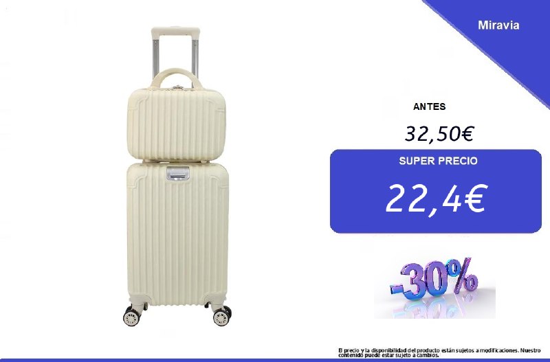 ¿Quieres una maleta de avión por solo 22,4€? ¡Aprovecha el 30% de descuento en Miravia! 👉